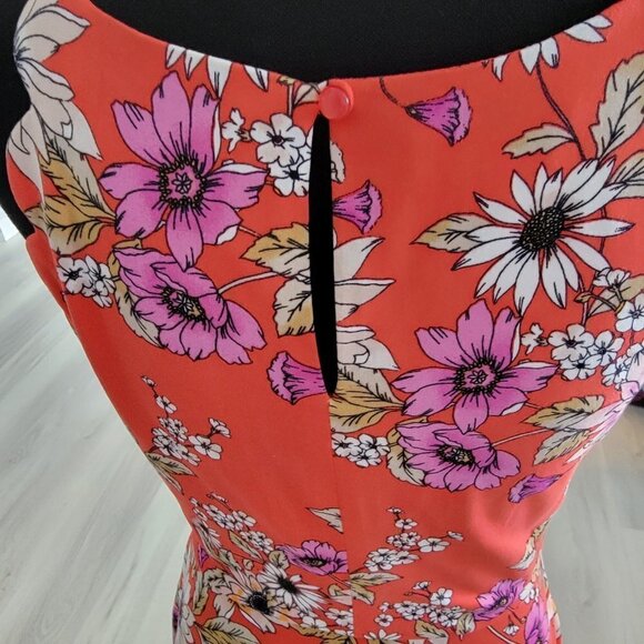 The General Good Orange Floral Scalloped Sun Dress NWOT - Picture 4 of 12
